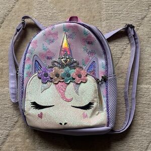 Magical Unicorn Kids Backpack with Glitter Accents